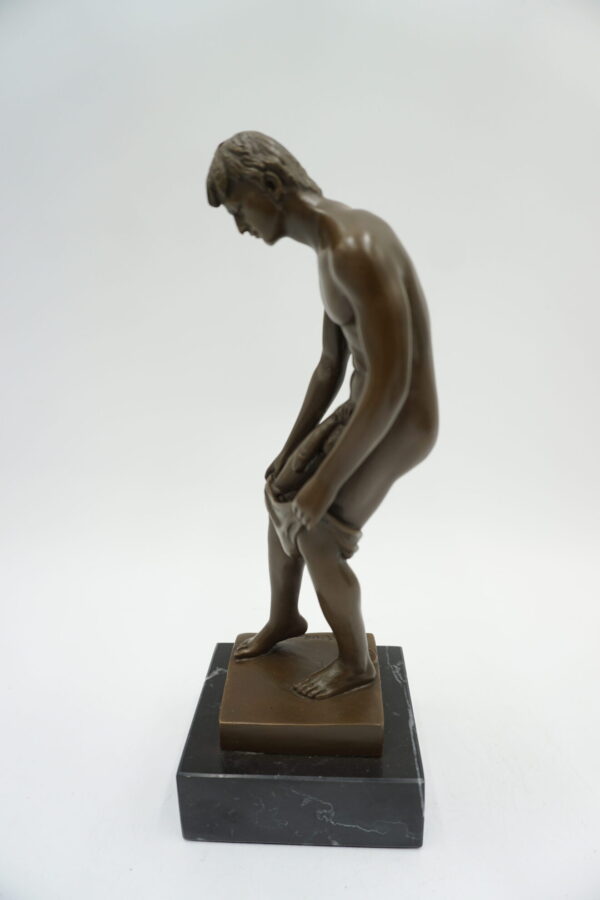 FIGURA Z BRĄZU AKT MĘSKI NAGI MĘŻCZYZNA