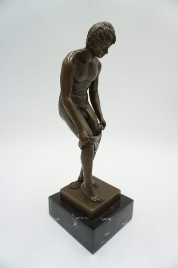 FIGURA Z BRĄZU AKT MĘSKI NAGI MĘŻCZYZNA