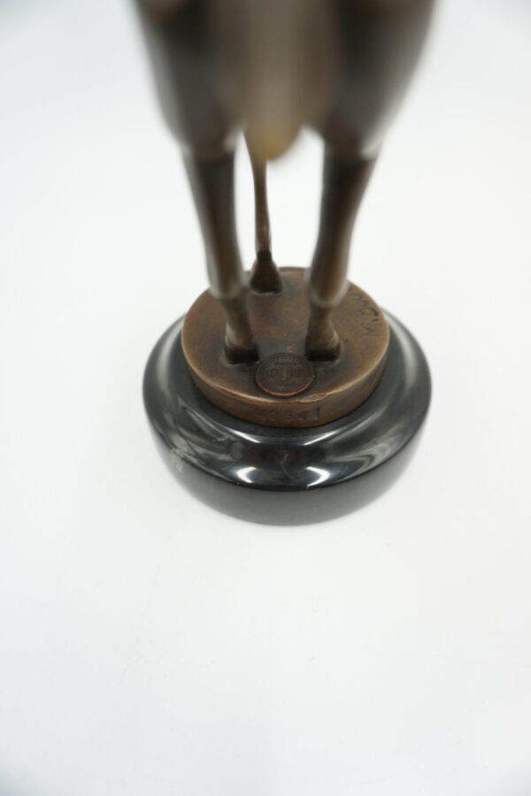 FIGURA Z BRĄZU MŁODY JELEŃ PREZENT DLA MYŚLIWEGO ART DECO