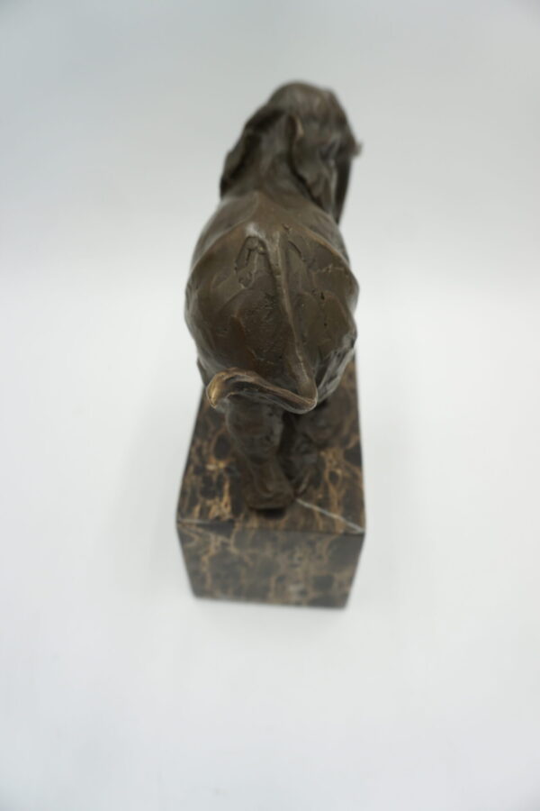 FIGURA Z BRĄZU SŁOŃ Z TRĄBĄ W DÓŁ