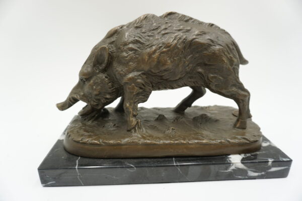 FIGURA Z BRĄZU DZIK PREZENT DLA MYŚLIWEGO