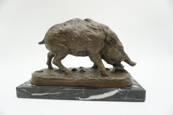 FIGURA Z BRĄZU DZIK PREZENT DLA MYŚLIWEGO