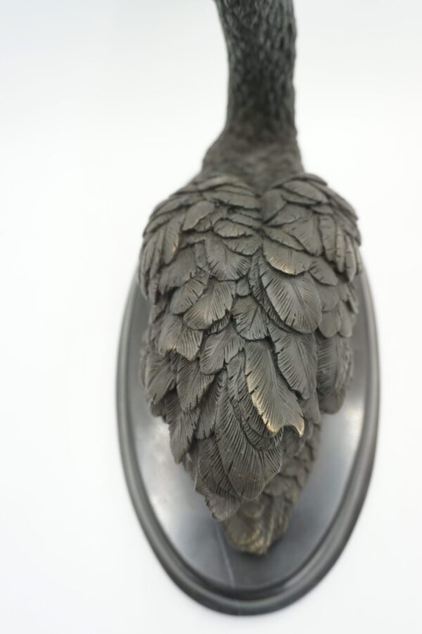 FIGURA Z BRĄZU CZARNY ŁABĘDŹ