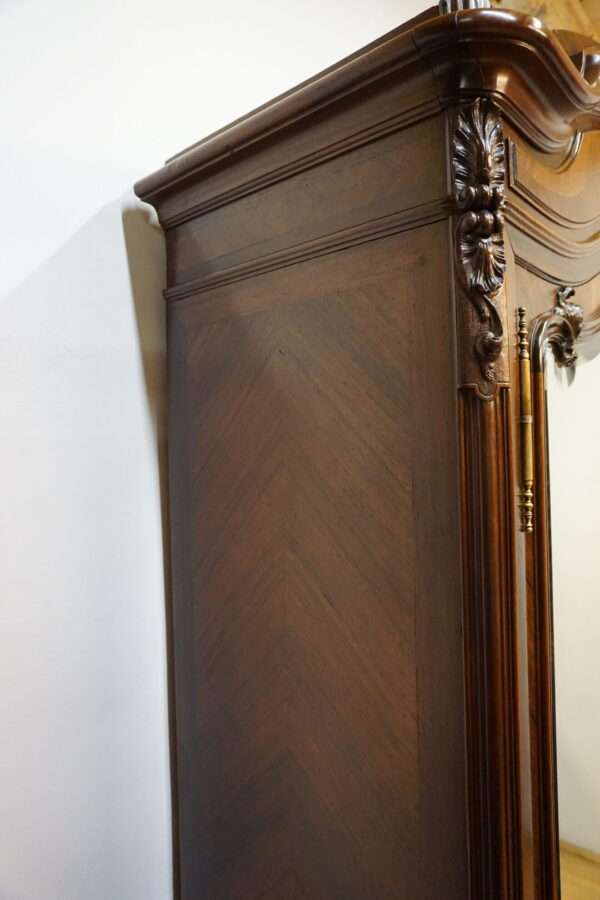 DWUDRZWIOWA SZAFA PAŁACOWA LUDWIK Z LUSTRAMI FRANCJA ROCAILLE PALISANDER