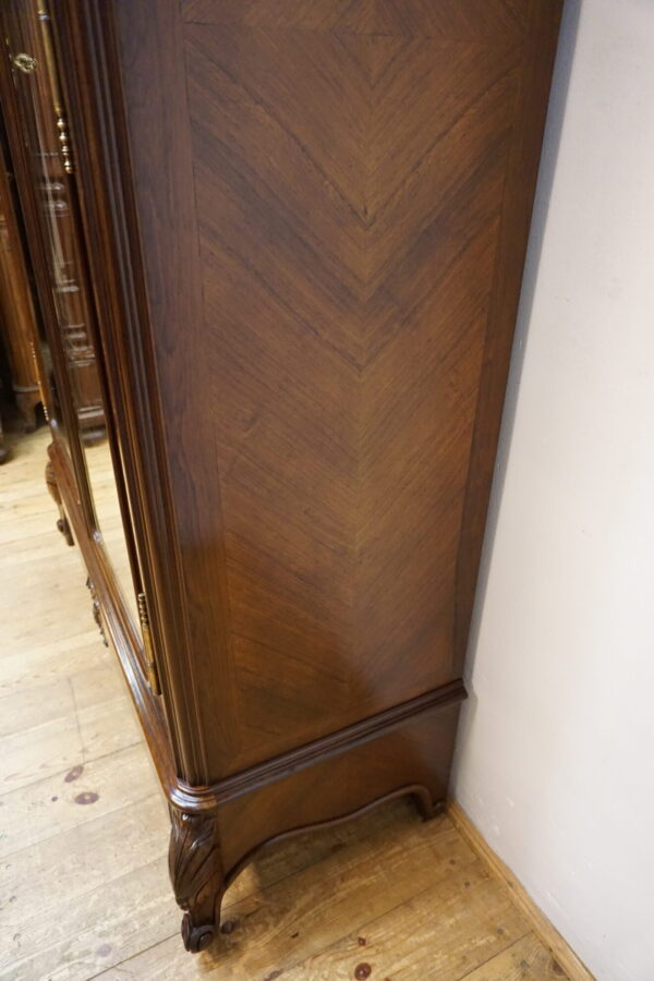 DWUDRZWIOWA SZAFA PAŁACOWA LUDWIK Z LUSTRAMI FRANCJA ROCAILLE PALISANDER