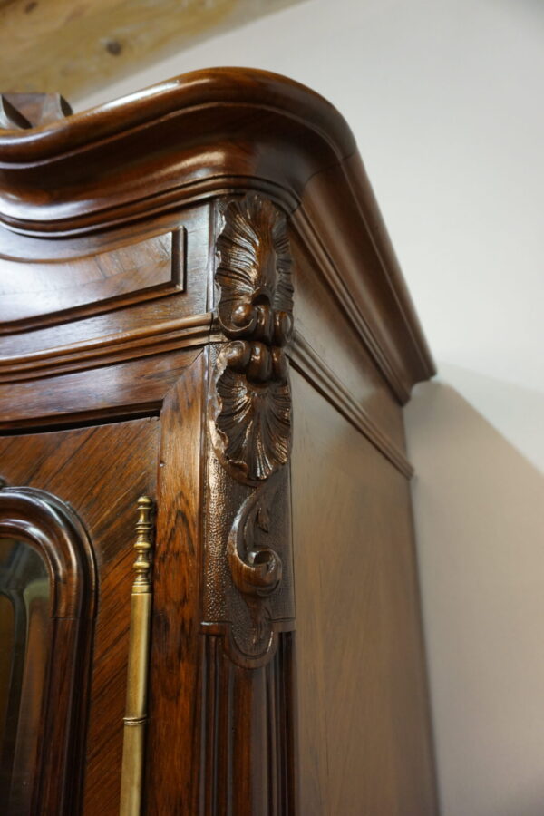 DWUDRZWIOWA SZAFA PAŁACOWA LUDWIK Z LUSTRAMI FRANCJA ROCAILLE PALISANDER