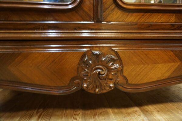 DWUDRZWIOWA SZAFA PAŁACOWA LUDWIK Z LUSTRAMI FRANCJA ROCAILLE PALISANDER