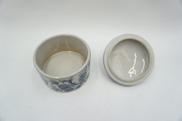 SZKATUŁKA PUZDERKO ŻABKA PORCELANA Z BRĄZEM