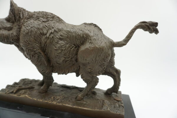 FIGURA Z BRĄZU DZIK ODYNIEC PREZENT DLA MYŚLIWEGO