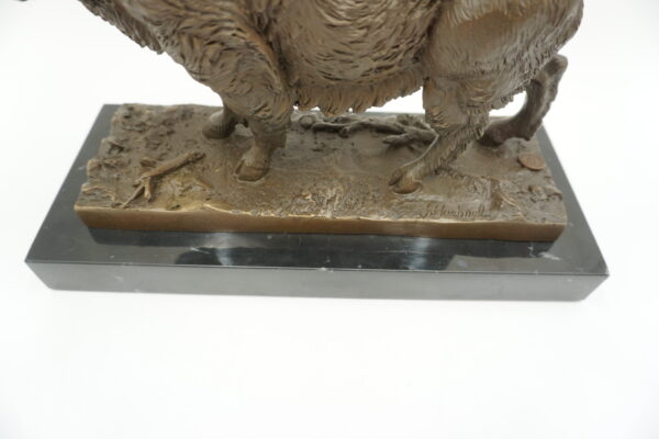 FIGURA Z BRĄZU DZIK ODYNIEC PREZENT DLA MYŚLIWEGO