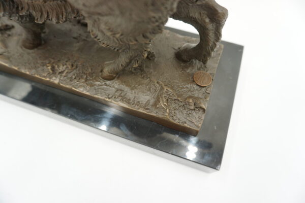 FIGURA Z BRĄZU DZIK ODYNIEC PREZENT DLA MYŚLIWEGO