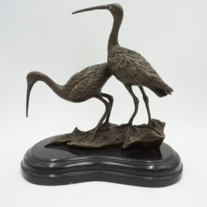 FIGURA Z BRĄZU DWIE CZAPLE
