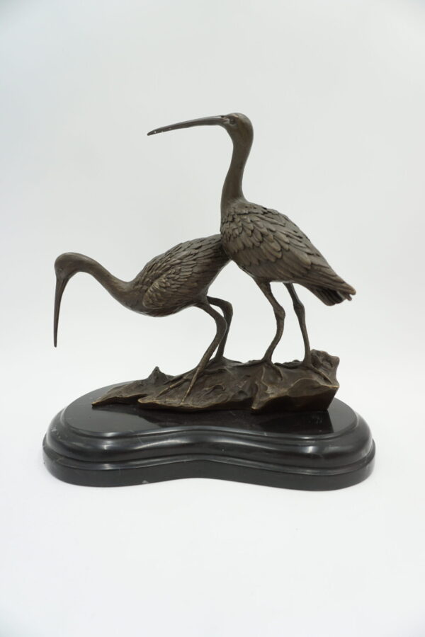 FIGURA Z BRĄZU DWIE CZAPLE