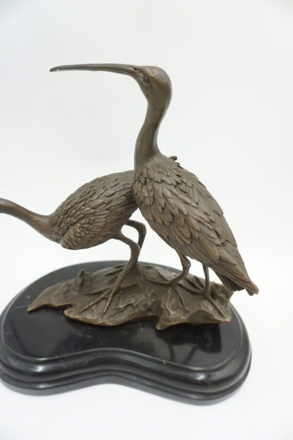 FIGURA Z BRĄZU DWIE CZAPLE