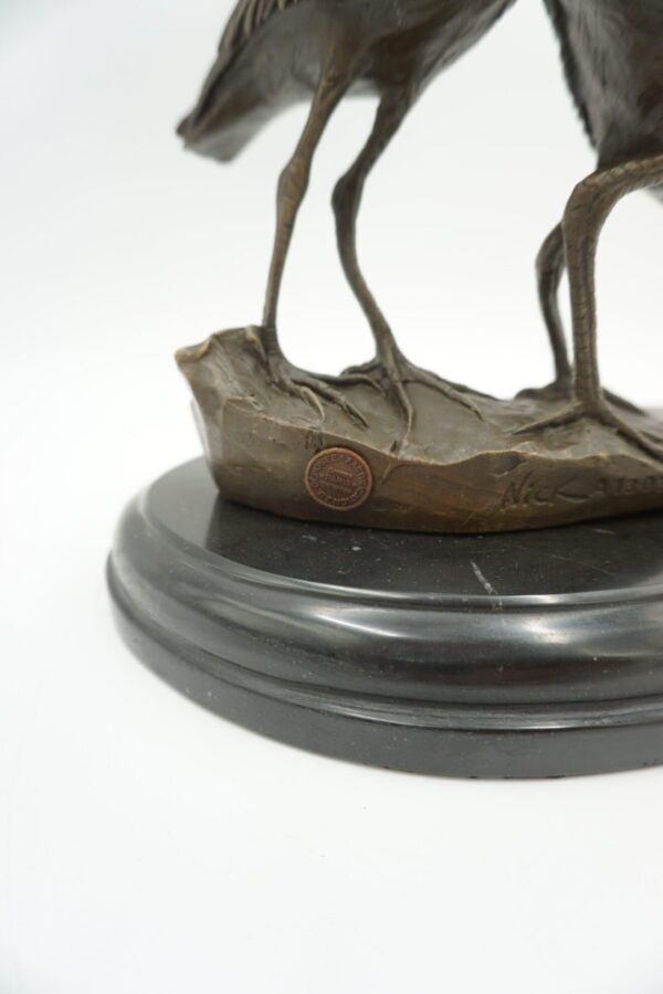 FIGURA Z BRĄZU DWIE CZAPLE