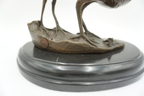 FIGURA Z BRĄZU DWIE CZAPLE