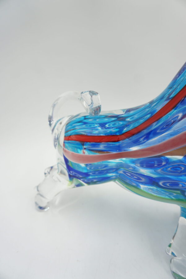 SZKLANA FIGURA STYL MURANO, BYK SYMBOL SIŁY GIEŁDA HOSSA