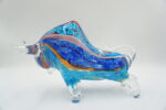 SZKLANA FIGURA STYL MURANO, BYK SYMBOL SIŁY GIEŁDA HOSSA