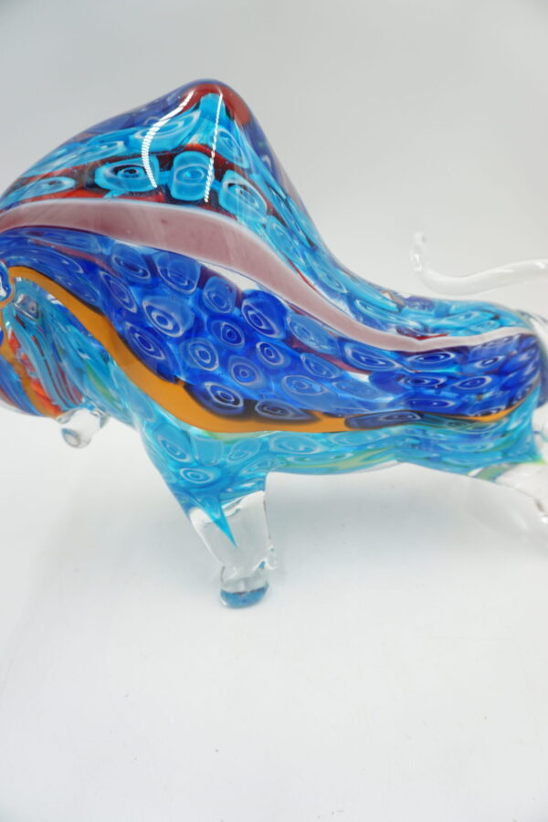 SZKLANA FIGURA STYL MURANO, BYK SYMBOL SIŁY GIEŁDA HOSSA
