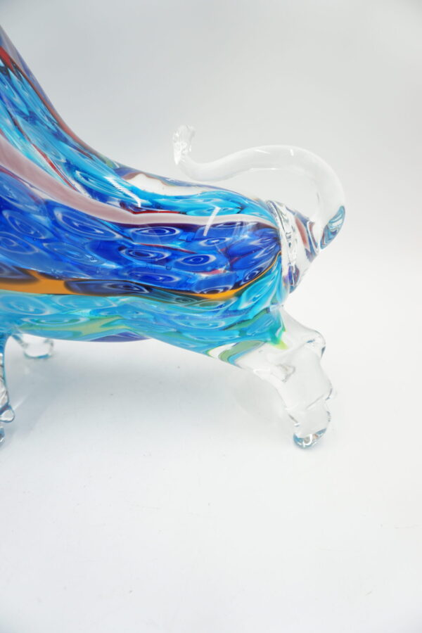 SZKLANA FIGURA STYL MURANO, BYK SYMBOL SIŁY GIEŁDA HOSSA