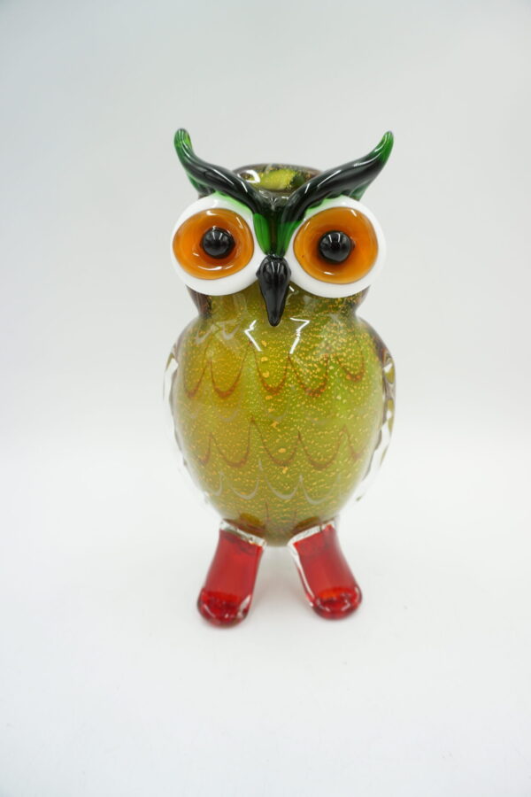 SZKLANA FIGURKA STYL MURANO SOWA