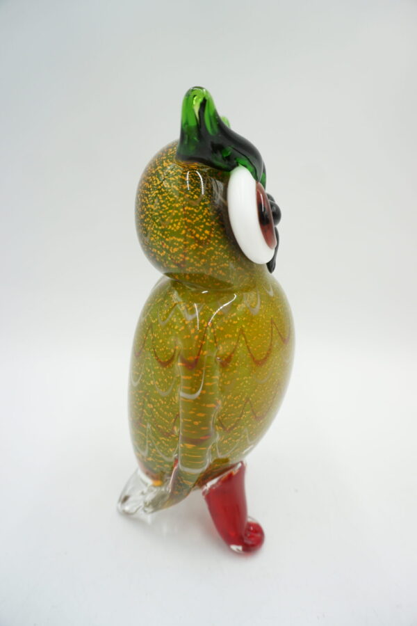 SZKLANA FIGURKA STYL MURANO SOWA