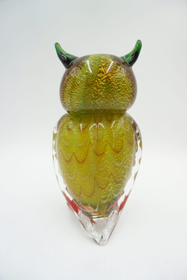 SZKLANA FIGURKA STYL MURANO SOWA