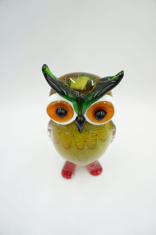 SZKLANA FIGURKA STYL MURANO SOWA