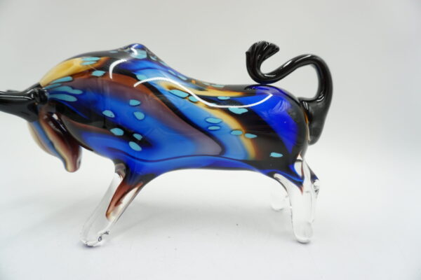 SZKLANA FIGURA STYL MURANO, BYK SYMBOL SIŁY GIEŁDA HOSSA