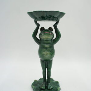 ŻELIWNA FIGURKA POIDEŁKO ŻABA