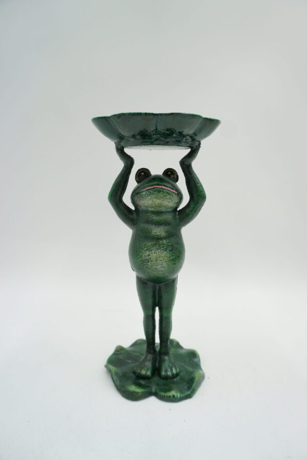 ŻELIWNA FIGURKA POIDEŁKO ŻABA