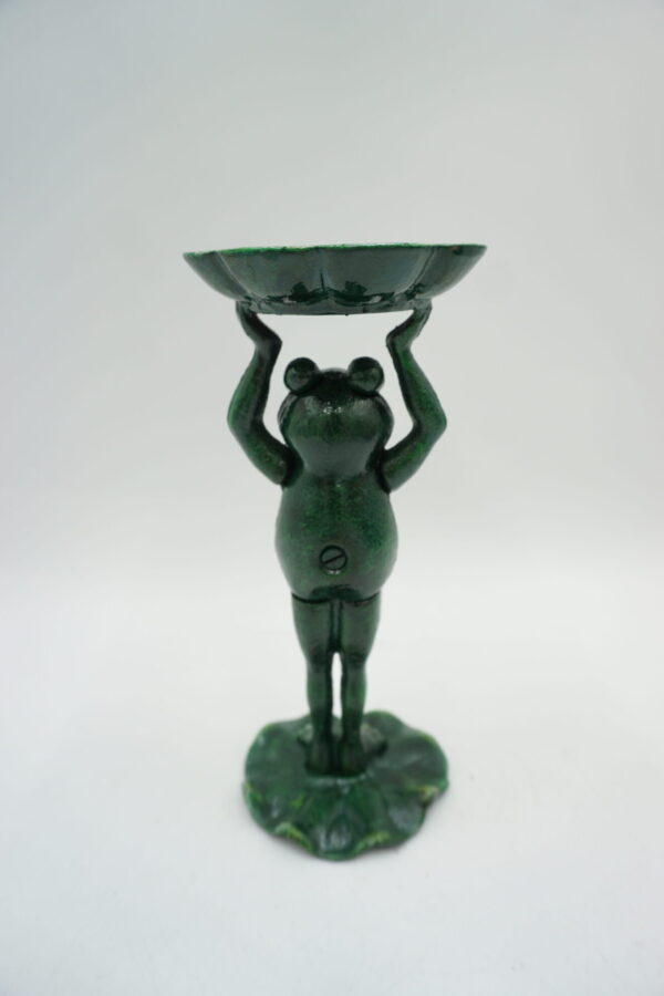 ŻELIWNA FIGURKA POIDEŁKO ŻABA