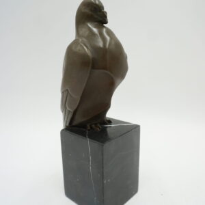 FIGURA Z BRĄZU GOŁĄB NA KAMIENNEJ PODSTAWIE