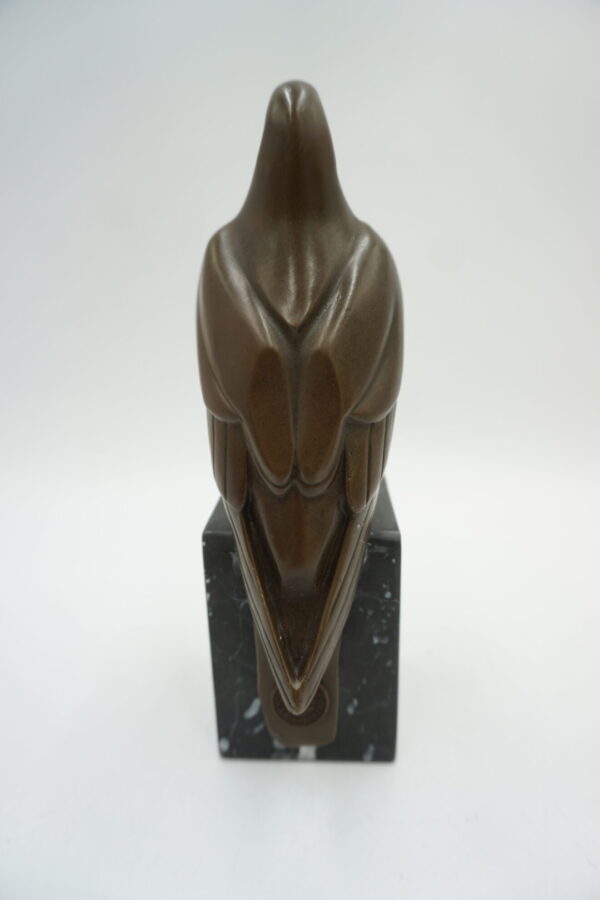 FIGURA Z BRĄZU GOŁĄB NA KAMIENNEJ PODSTAWIE