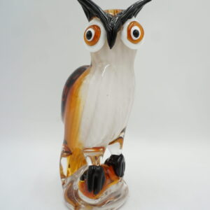 SZKLANA FIGURKA STYL MURANO SOWA