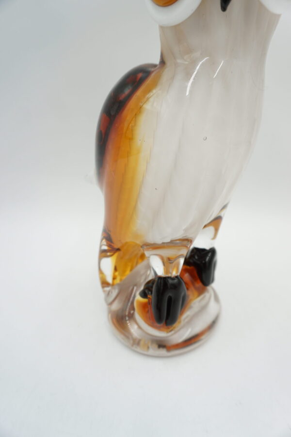 SZKLANA FIGURKA STYL MURANO SOWA