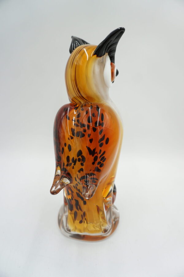 SZKLANA FIGURKA STYL MURANO SOWA