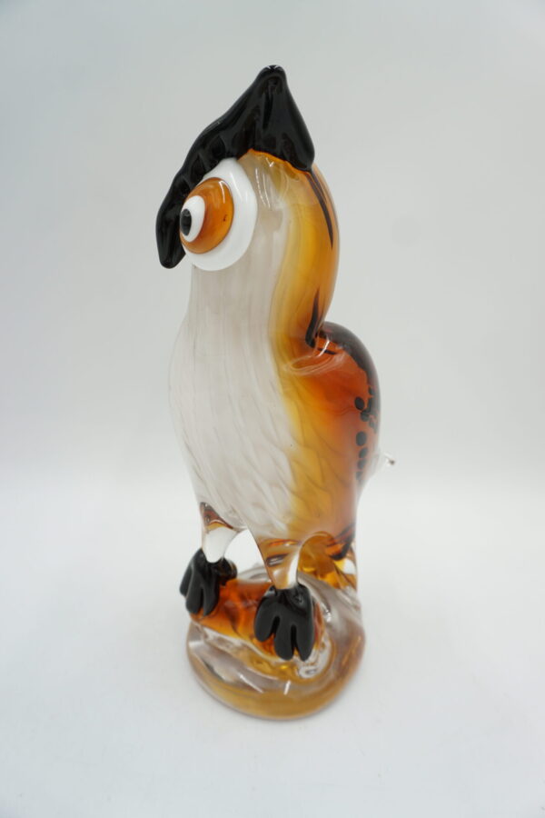 SZKLANA FIGURKA STYL MURANO SOWA