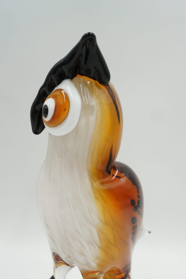 SZKLANA FIGURKA STYL MURANO SOWA