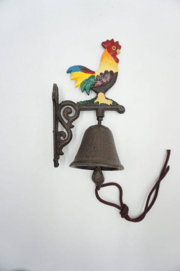 PIĘKNY ŻELIWNY DZWON DZWONECZEK KOGUT