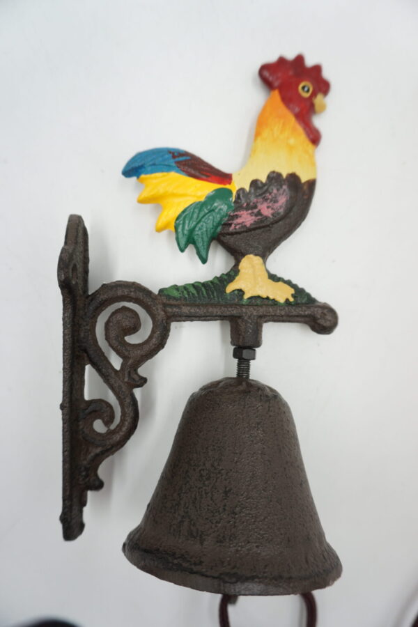PIĘKNY ŻELIWNY DZWON DZWONECZEK KOGUT