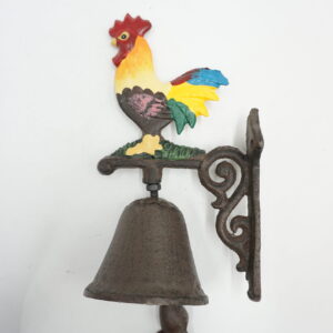 PIĘKNY ŻELIWNY DZWON DZWONECZEK KOGUT