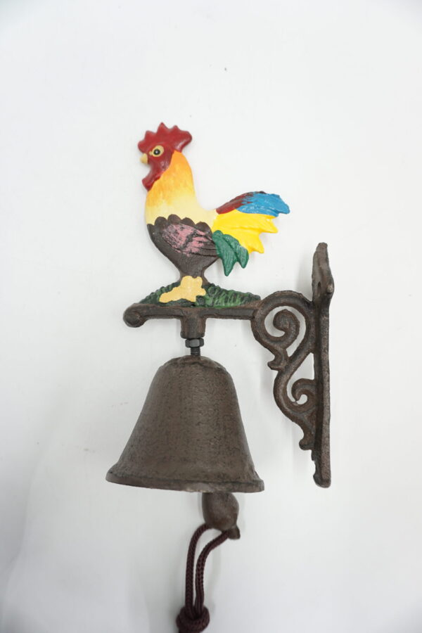 PIĘKNY ŻELIWNY DZWON DZWONECZEK KOGUT