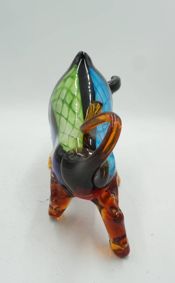 SZKLANA FIGURA STYL MURANO, BYK SYMBOL SIŁY GIEŁDA HOSSA