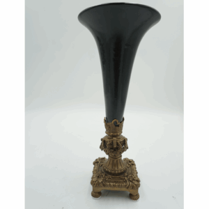 WAZON FLAKON KIELICH BRĄZ+PORCELANA CZARNY