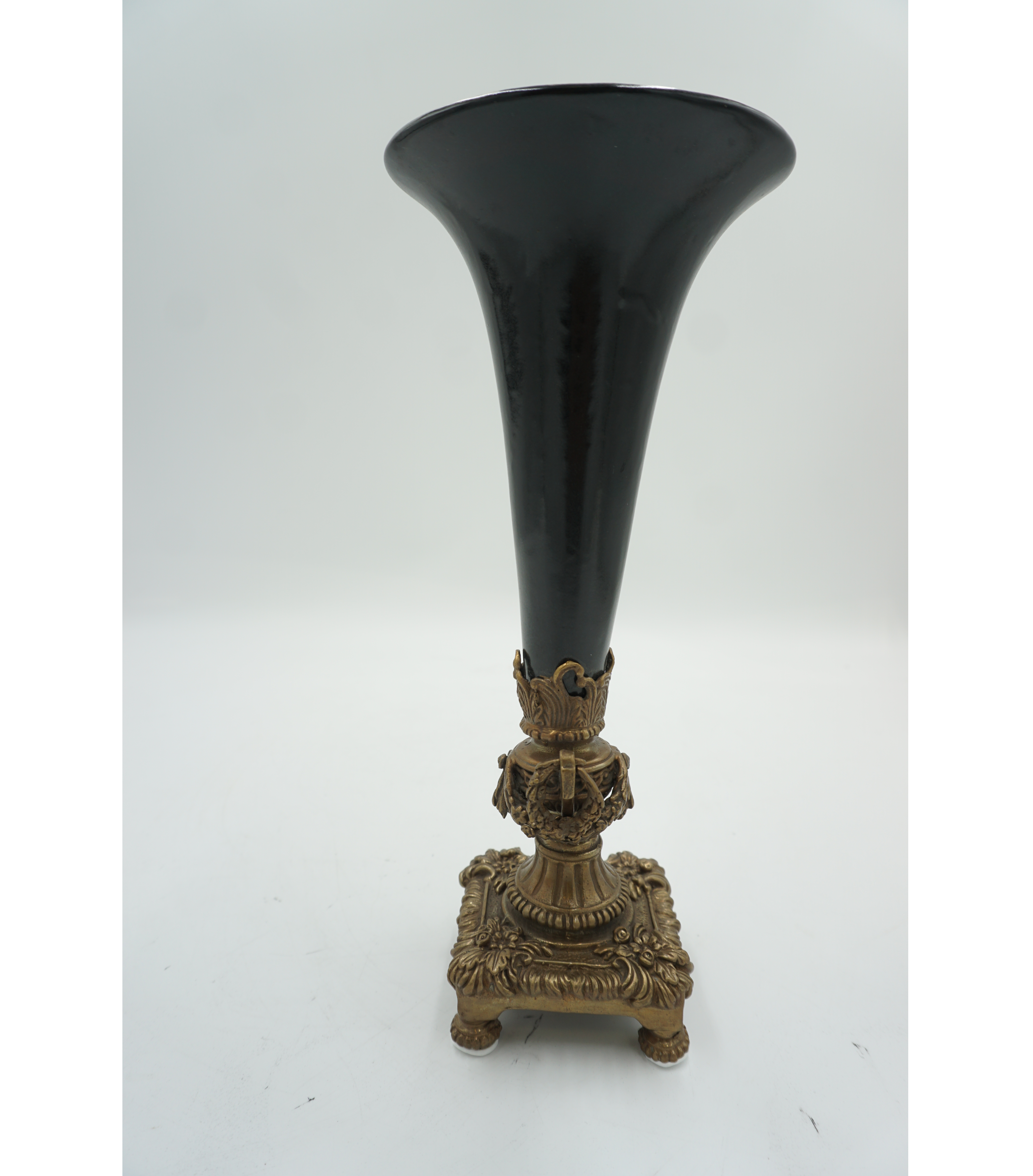 WAZON FLAKON KIELICH BRĄZ+PORCELANA CZARNY