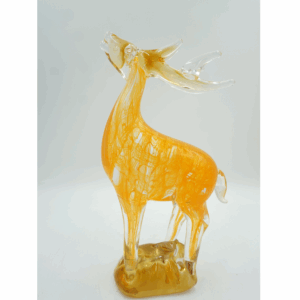 SZKLANA FIGURKA STYL MURANO JELEŃ