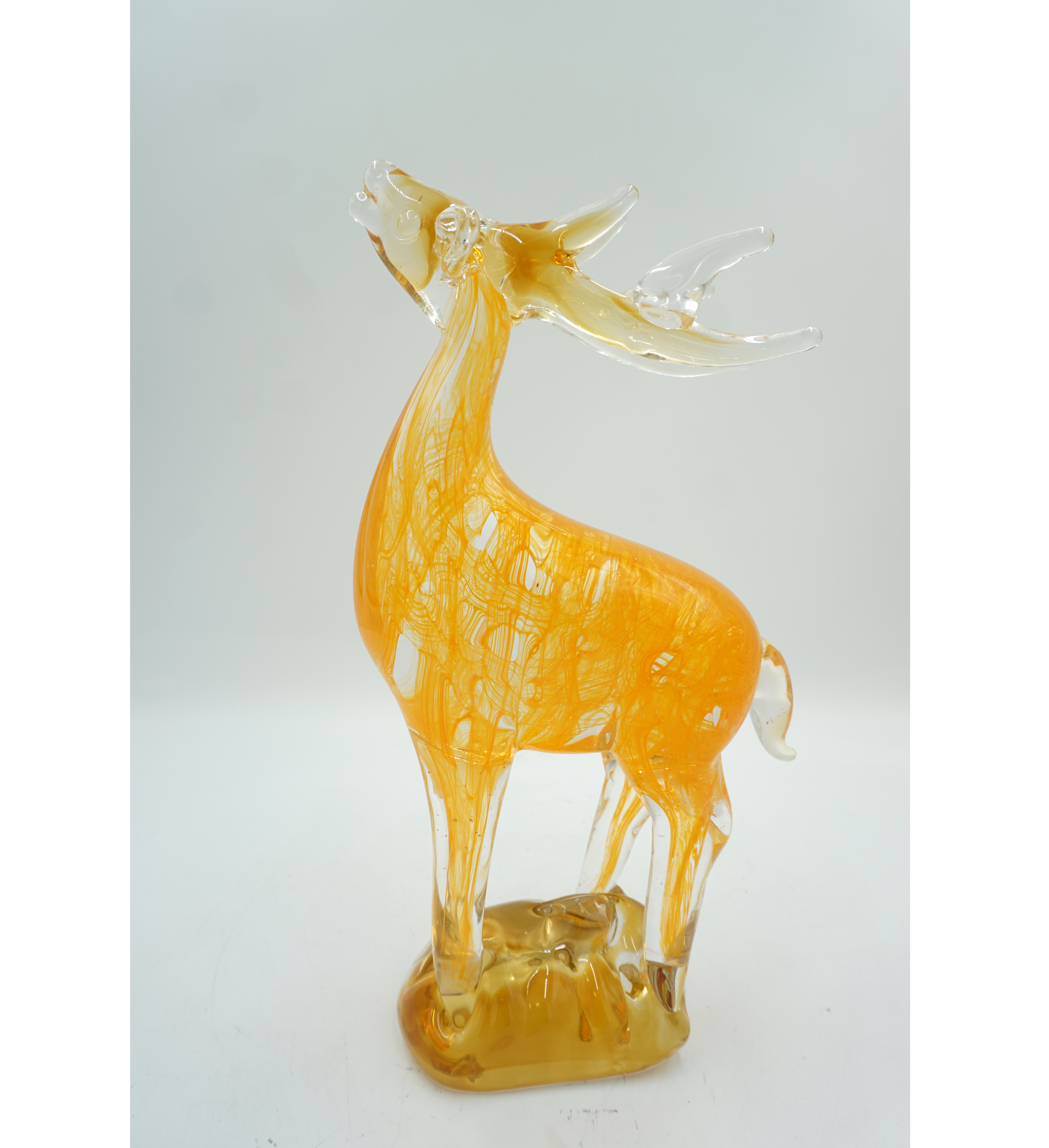 SZKLANA FIGURKA STYL MURANO JELEŃ