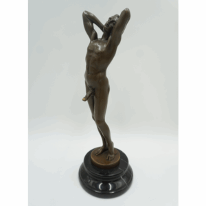 FIGURA Z BRĄZU AKT MĘSKI NAGI MĘŻCZYZNA