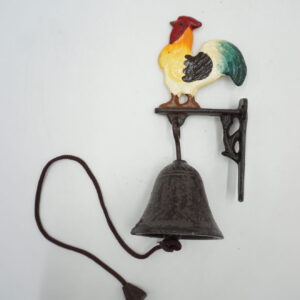 PIĘKNY ŻELIWNY DZWON DZWONECZEK KOGUT KOGUCIK